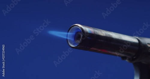 A CloseUp View of a flame gun, Gas burner, Hand burner