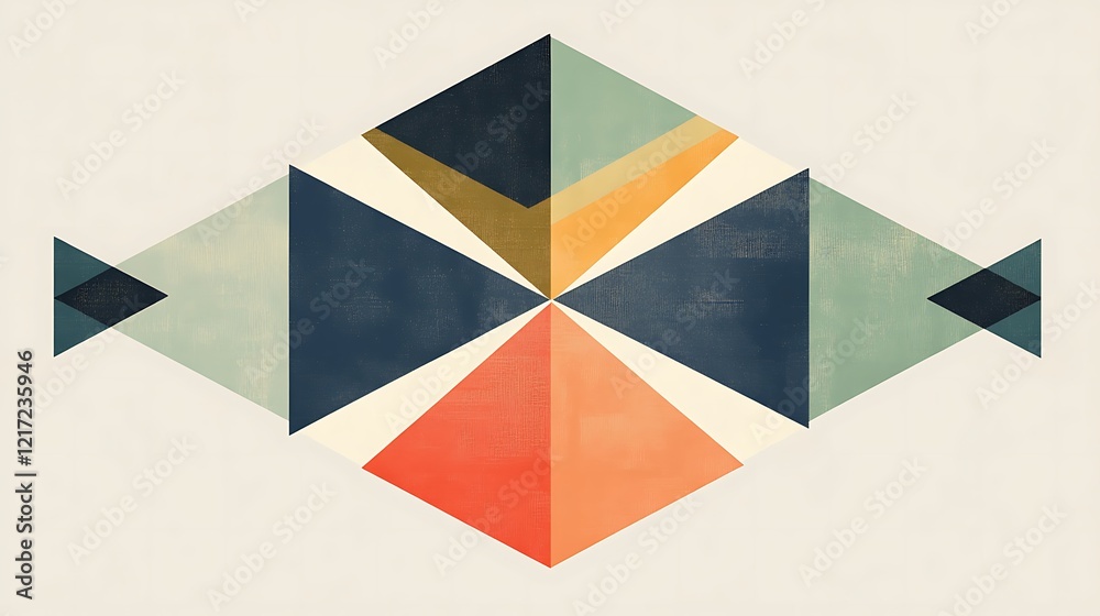 Abstract Geometric Design with Triangles and Earthy Tones Abstract Geometric Design with Triangles and Earthy Tones