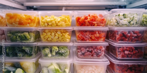 Vegetable Filled Refrigerator