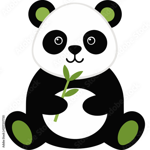 This adorable panda is a perfect design for your next design.