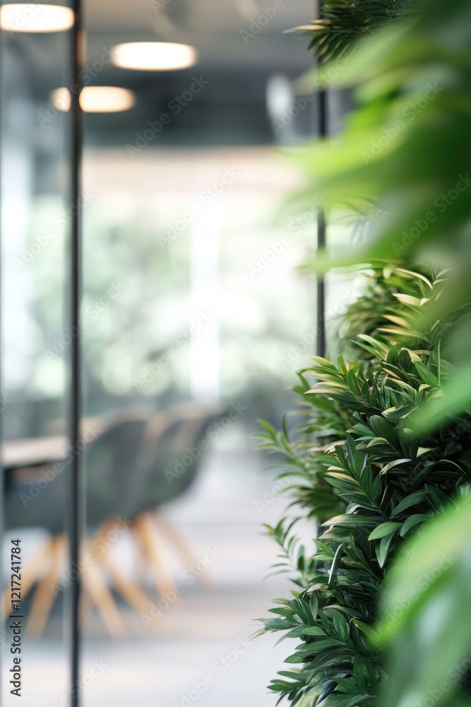 Office or Meeting Room View Through Glass Door Office or Meeting Room View Through Glass Door