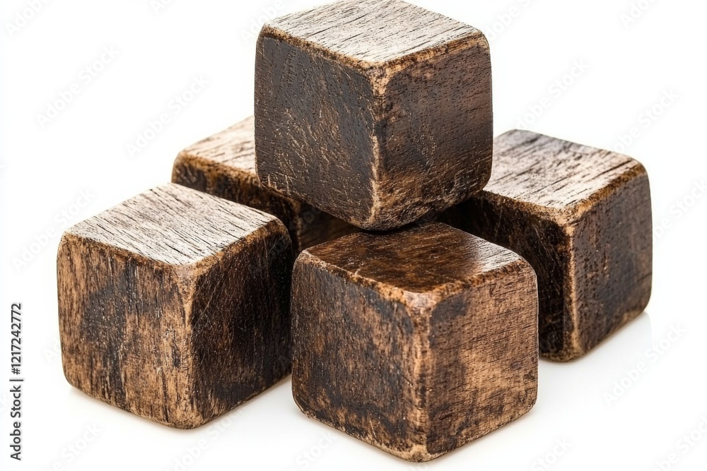 Decorative wooden blocks arranged in a stack showcasing their rustic texture and natural finish Decorative wooden blocks arranged in a stack showcasing their rustic texture and natural finish