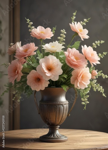 Wallpaper Mural Delicate artificial flowers in a vintage style arrangement, rustic decor, flowers Torontodigital.ca