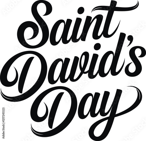 Saint David%27s Day typography design vector illustration 