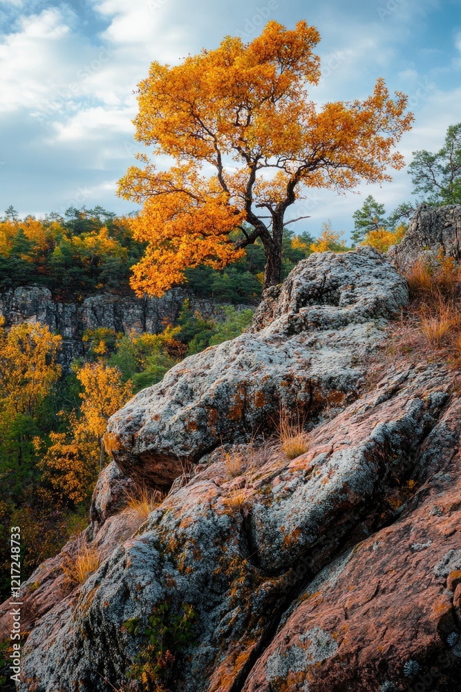 Rocky Outcropping with Lone Tree Rocky Outcropping with Lone Tree