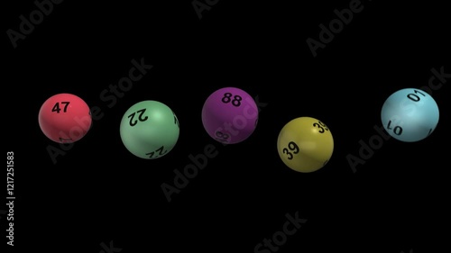 Falling bingo balls animation