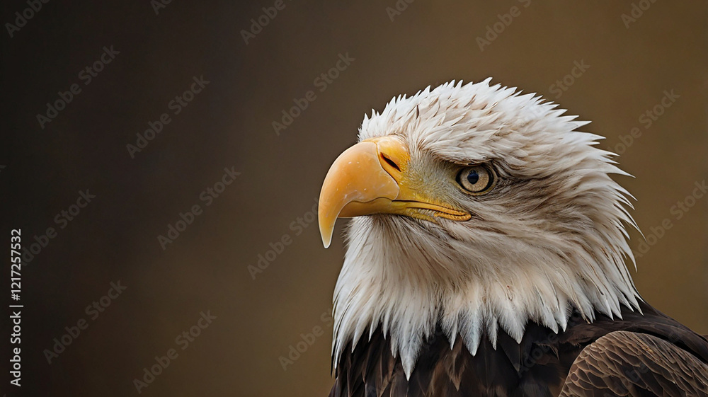Obraz premium Close up portrait of a bald eagle