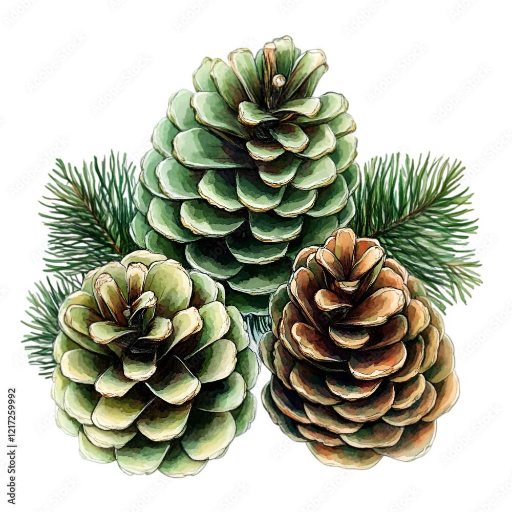 Pinecone Clipart Vector Illustration Pinecone Clipart Vector Illustration