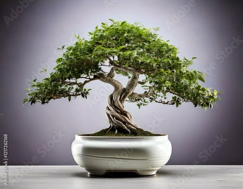 Generated imageTraditional Japanese Bonsai Tree in a Ceramic Pot 10 photo