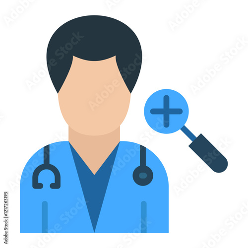 Dermatologist Male Icon Style