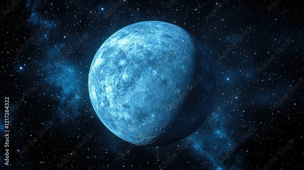 Celestial Body Amidst Distant Stars and Nebulae Celestial Body Amidst Distant Stars and Nebulae