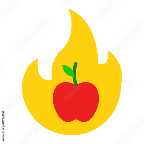 Burning Calories Icon Style