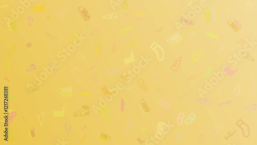  This whimsical travel doodle scatter features a playful collection of travel-themed illustrations, from suitcases and planes to mountains and maps, all dancing across a vibrant yellow background.