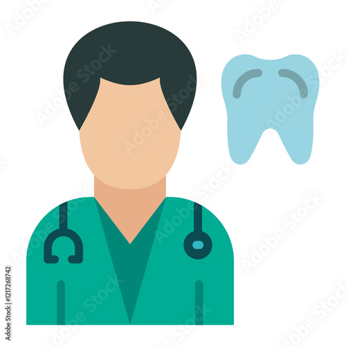 Dentist Male Icon Style