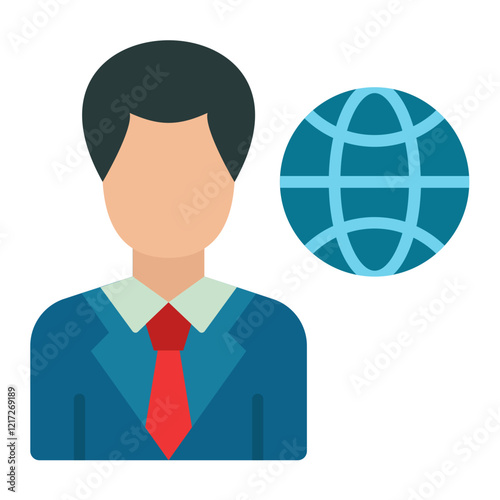 Network Specialist Male Icon Style