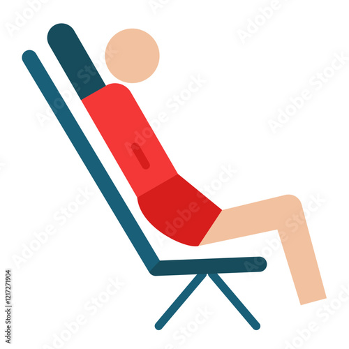 Leaned Back Icon Style