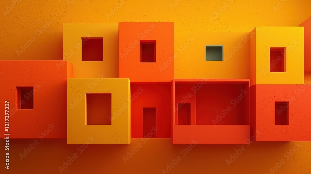 Colorful Modular Design Elements in Urban Architecture Inspired Layout Colorful Modular Design Elements in Urban Architecture Inspired Layout