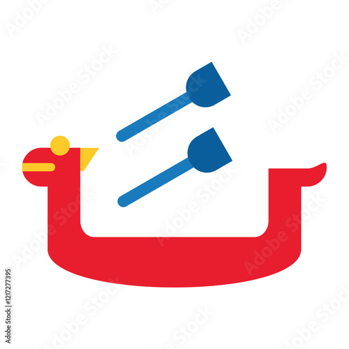 Dragon Boat Racing Icon Style