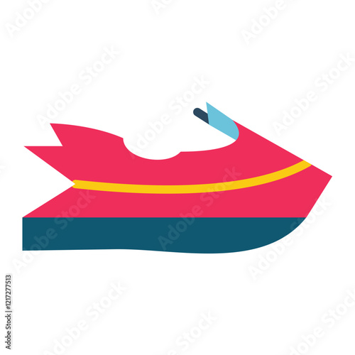 Jet Skiing Icon Style