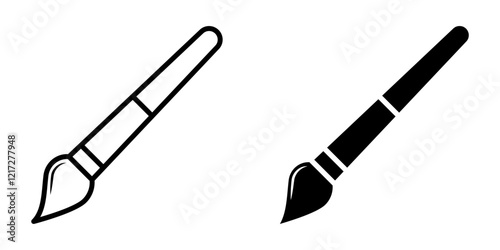 Paint Brush icon set. Brush sign. for mobile concept and web design. vector illustration on white background