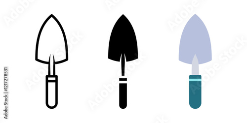 Trowel icon set. hand trowel sign. for mobile concept and web design. vector illustration on white background