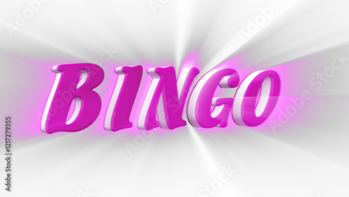 Naklejka 3D bingo text