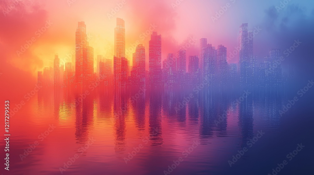 A dystopian cityscape visualized as a drippy amalgamation of flowing urban scenes A dystopian cityscape visualized as a drippy amalgamation of flowing urban scenes