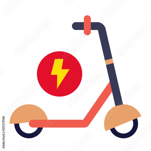 Kick Scooter Icon Style