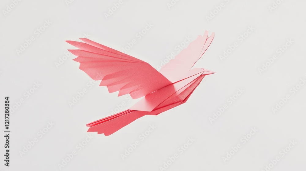 Obraz premium Paper Bird in Flight
