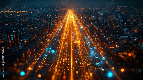 Smart city and technology concept for design