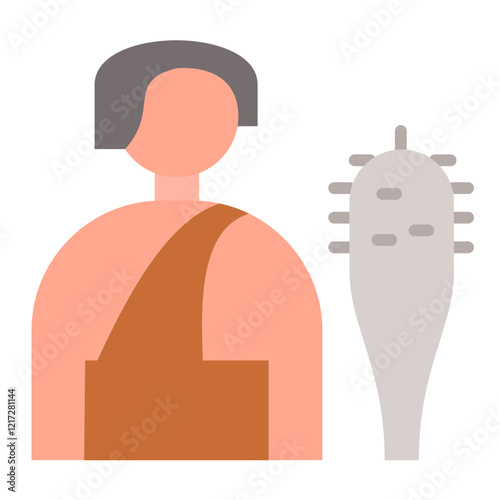 Neanderthal Man Icon Style