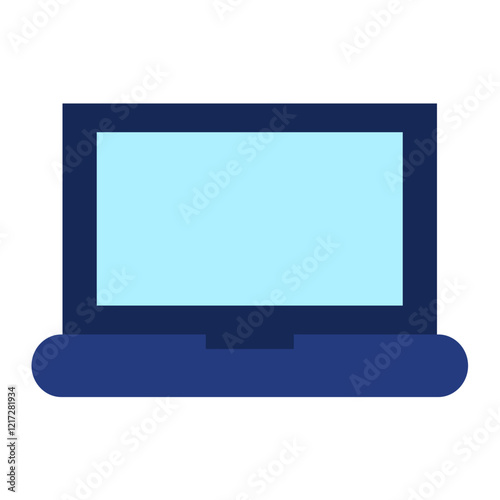 School Laptop Icon Style