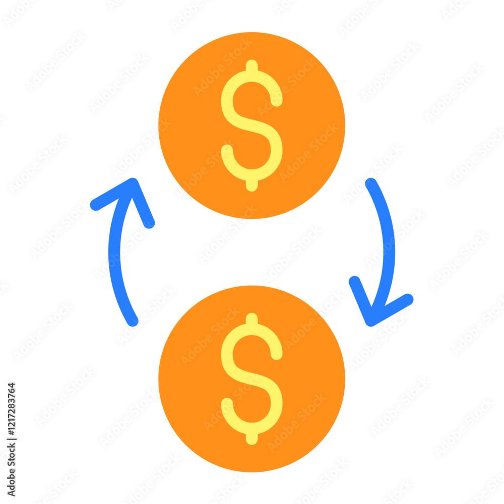 Cash Flow Icon Style Cash Flow Icon Style