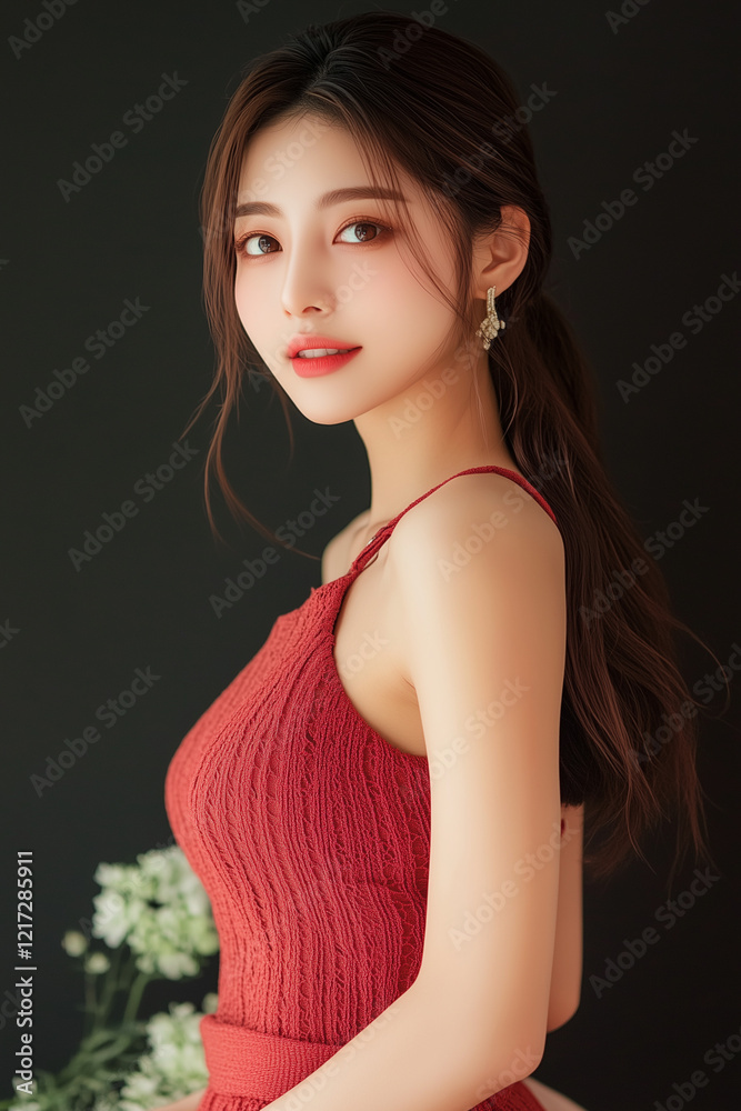 Fototapeta premium キャバクラ嬢・ラウンジ嬢の女性の宣材写真