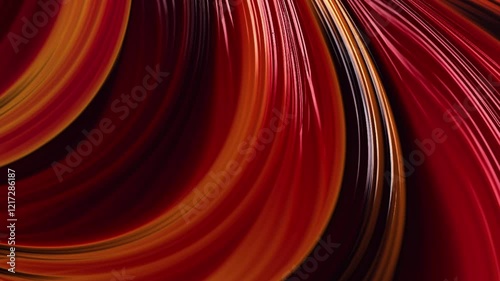 Light flowing on abstract fractal orange wave background. Simple copy space backdrop