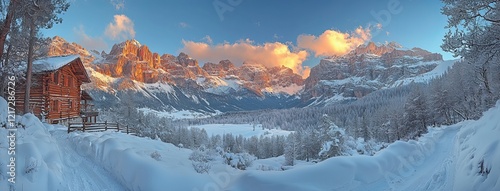 Schöne Sonnenuntergangszeit am Wilder Kaiser photo