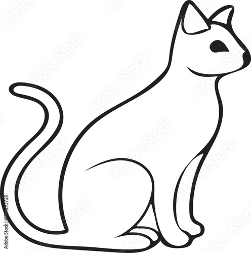 A black outline cat design