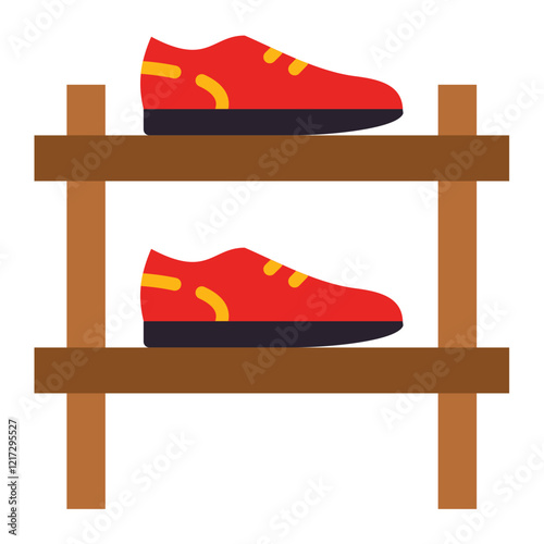 Shoe Shelves Icon Style