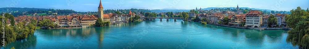 Offenbach - Discover a comprehensive 360-degree panoramic shot of the city in summer Offenbach - Discover a comprehensive 360-degree panoramic shot of the city in summer