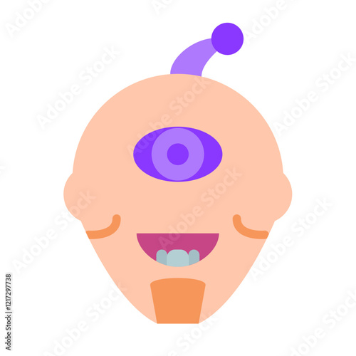 Cyclop Monster Icon Style