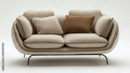 Modern minimalist sofa designed for comfort and style in contemporary living ...