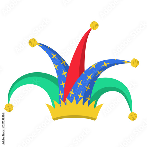 Colorful Jester Hat Illustration