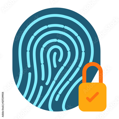 Fingerprint Identification Icon Style