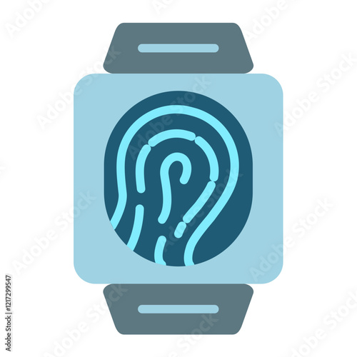 Biometric Smart Watch Icon Style