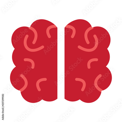 Human Brain Icon Style