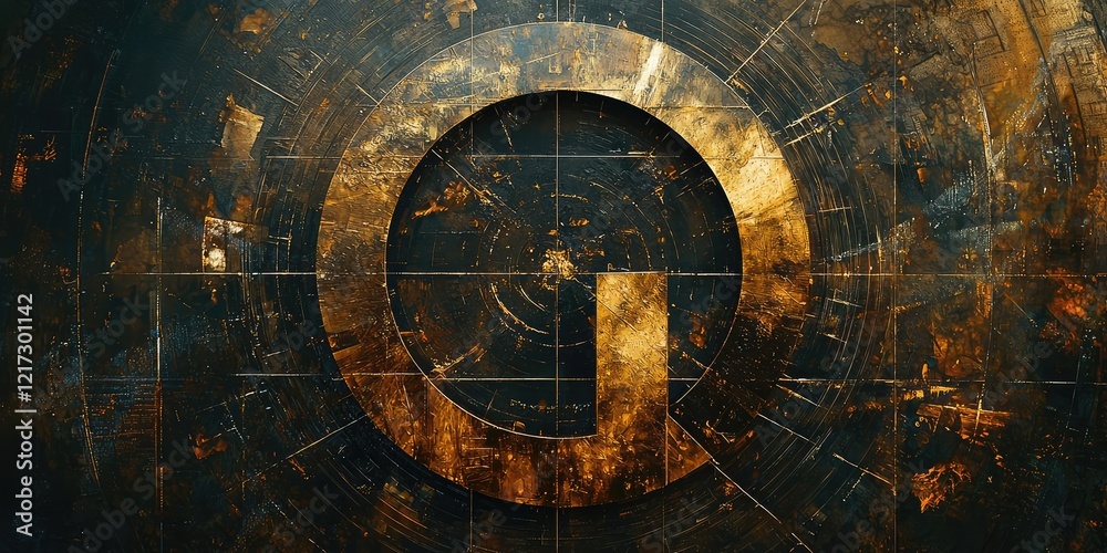 Naklejka premium Pi (Ï€) symbol displayed with artistic elements.