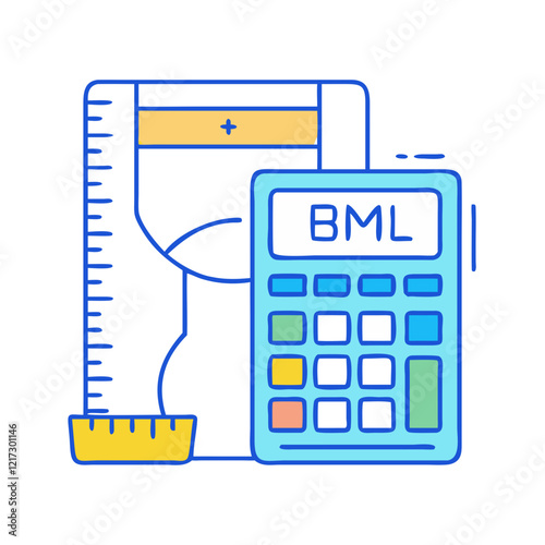 bmi calculator icon, bmi calculator vector illustration-simple illustration of bmi calculator, perfect for bmi calculator logos and icons