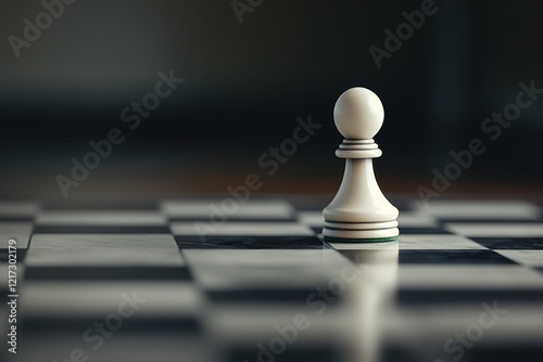 Intense chess match with focus on black king during sunset