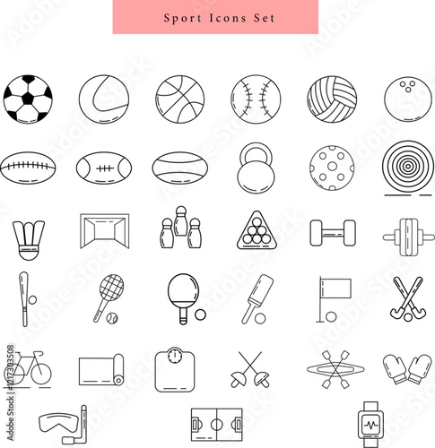 Sports icon set element