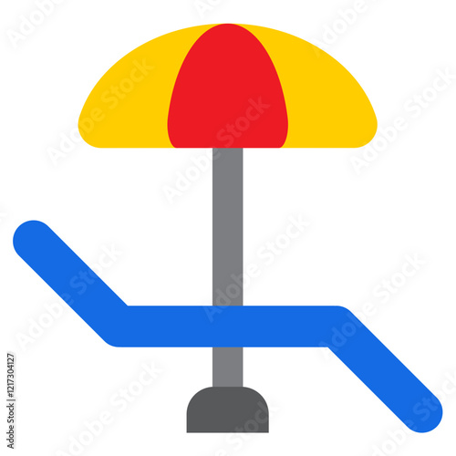 Beach Chair Icon Style